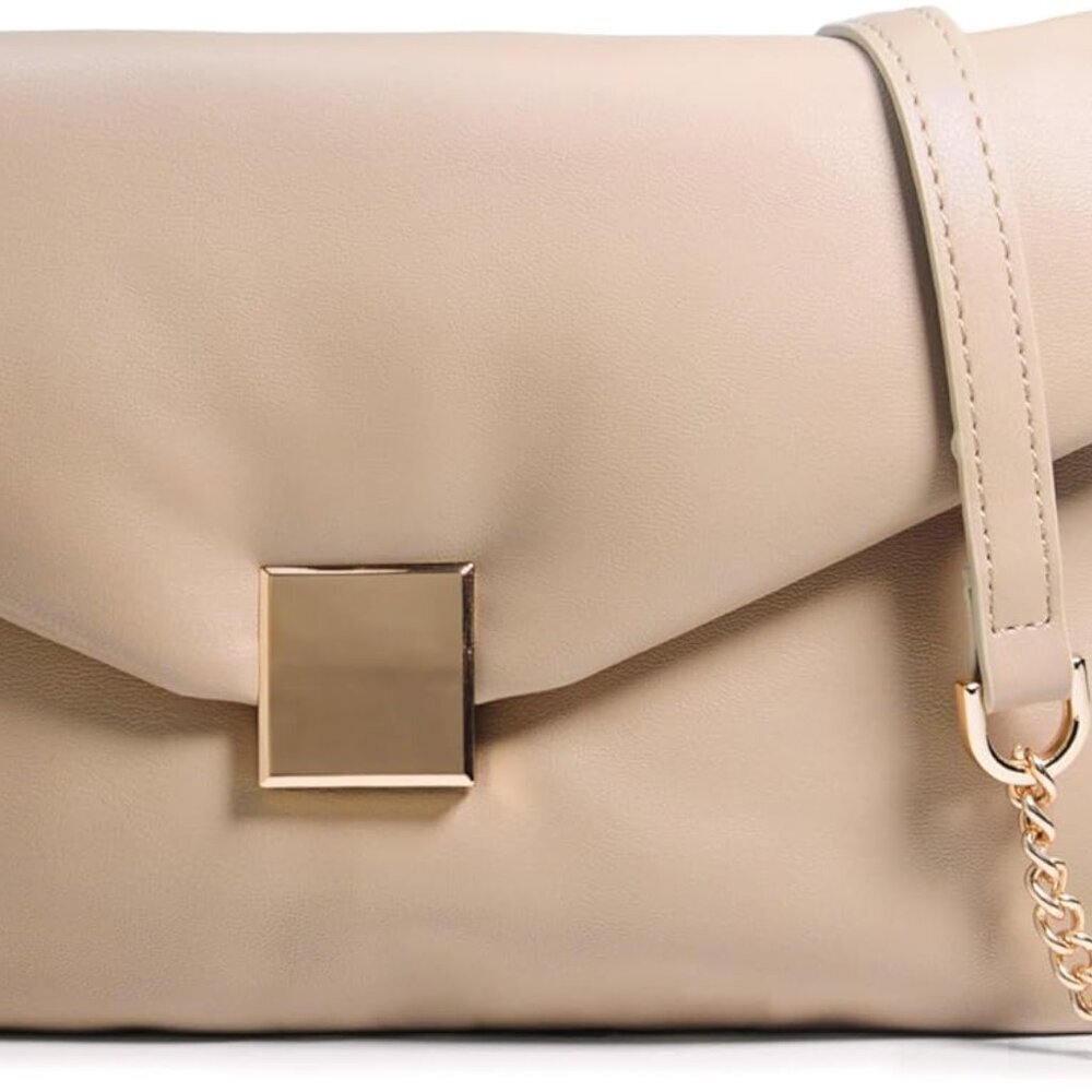 Vegan Leather Puffer Envelope Clutch Crossbody Shoulder Bag Party Purse
